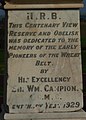 Plaque on the obelisk