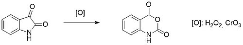 Isatin oxidation