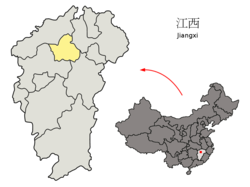Location of Nanchang