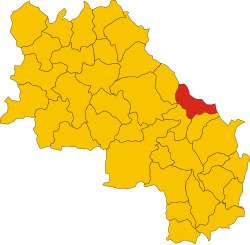Location of Sinalunga in the Province of Siena