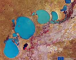 Satellite photo of Menindee Lakes