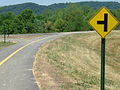 Junction of the trails leading to Mill Creek bridge and landing