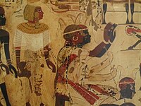 Nubian Prince Heqanefer bringing tribute for King Tutankhamun, 18th dynasty, Tomb of Huy