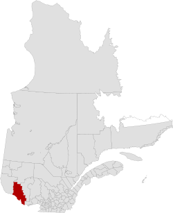 Location in province of Quebec
