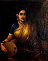 Lady Playing Swarbat by Raja Ravi Varma