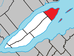 Location within L'Île-d'Orléans RCM