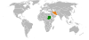 Location map for Iran and Sudan.