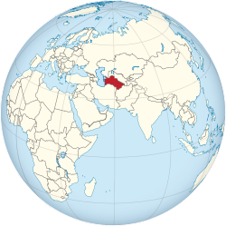 Location of Turkmenistan (red)