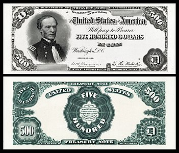 $500 (Proof) William Sherman.