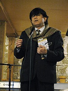 Sharma, photographed at a poetry reading in Elyria, Ohio