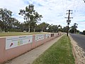 Levee wall beside Barwon River (2021).