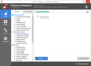 CCleaner执行于Windows 8.1