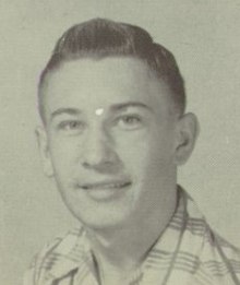 Trahan as a junior in high school, 1955
