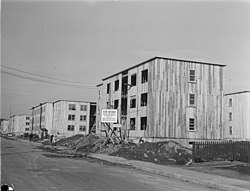 Houses of Benny Farm under construction in 1947