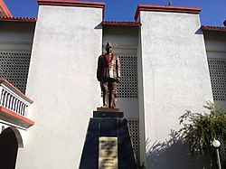A statue of Netaji Subhashchandra Bose in the INA Memorial Complex in Moirang