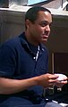 The linguist John McWhorter at a conference