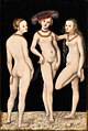 老卢卡斯·克拉纳赫《美惠三女神》，1531年，现藏于卢浮宫