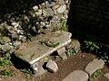 The altar at the eastern end of the baptistry