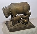 Man Milking Cow with Calf, Bronze, Modern Age