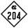 North Carolina Highway 204 marker