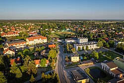 Drone view along Centralna Street