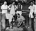 M.S. Randhawa planting a tree at Delhi.