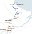 Map of the Shorncliffe railway line, Brisbane