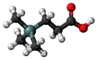 Ball-and-stick model of the TMSP molecule