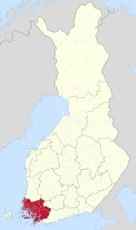 芬蘭本部區在芬蘭的位置