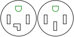 NEMA 14-30 and 14-50 receptacles