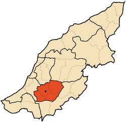 Map of Algeria highlighting Mostaganem Province