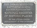 Dam No. One Battlefield Site Plaque 2