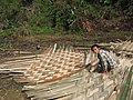 Construction of bamboo wall in Northeast India.