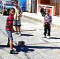 Image 1Plaquita, a Dominican street version of cricket. The Dominican Republic was first introduced to cricket through mid-18th century British contact, but switched to baseball after the 1916 American occupation. (from History of cricket)