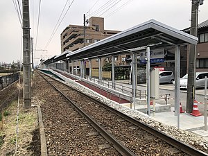 开业前一日的榮町站全景（2019年3月）