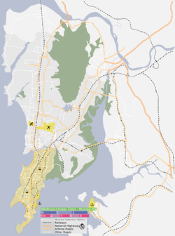 South Mumbai precinct highlighted in yellow