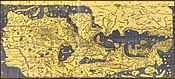 Tabula Rogeriana world map by Muhammad al-Idrisi in 1154 north is to the bottom