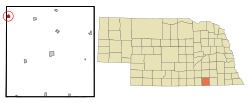 Location of Davenport, Nebraska