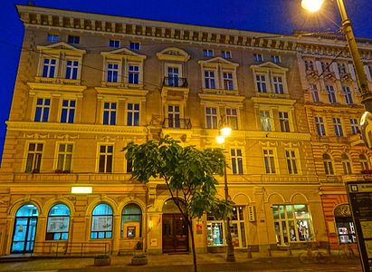 Emil Bernhardt house by night