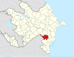 Map of Azerbaijan showing Bilasuvar District