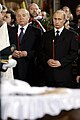 俄罗斯总理弗拉德科夫和总统普京在仪式上