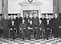 Image 33The 1935 Labour Cabinet. Michael Joseph Savage is seated in the front row, centre. (from History of New Zealand)