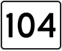 Route 104 marker