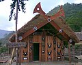 Reconstruction of a Naga hut, Nagaland.