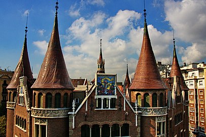 Casa de les Punxes in Barcelona by Josep Puig i Cadafalch (1905)