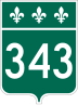 Route 343 marker