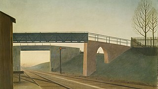 Georg Schrimpf, 1932, Railway Crossing