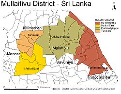 DS and GN Divisions of Mullaitivu District, 2006