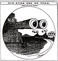 The United States are ever watchful over the presumed chaos in Mexico[16] (Chicago Tribune 1913)