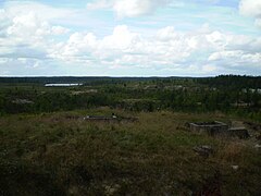 View of Villingsberg's shooting range seen from the shooting area at Generalshöjden ("The Generals Height")